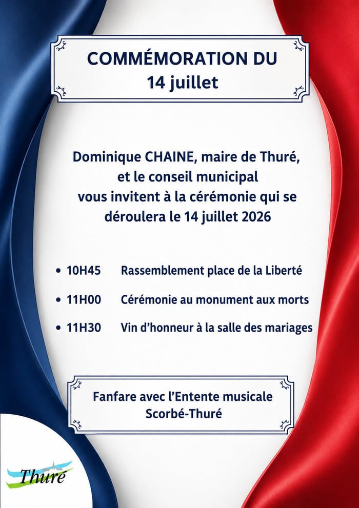 🇫🇷 COMMÉMORATION DE LA FÊTE NATIONALE À THURÉ 🇫🇷