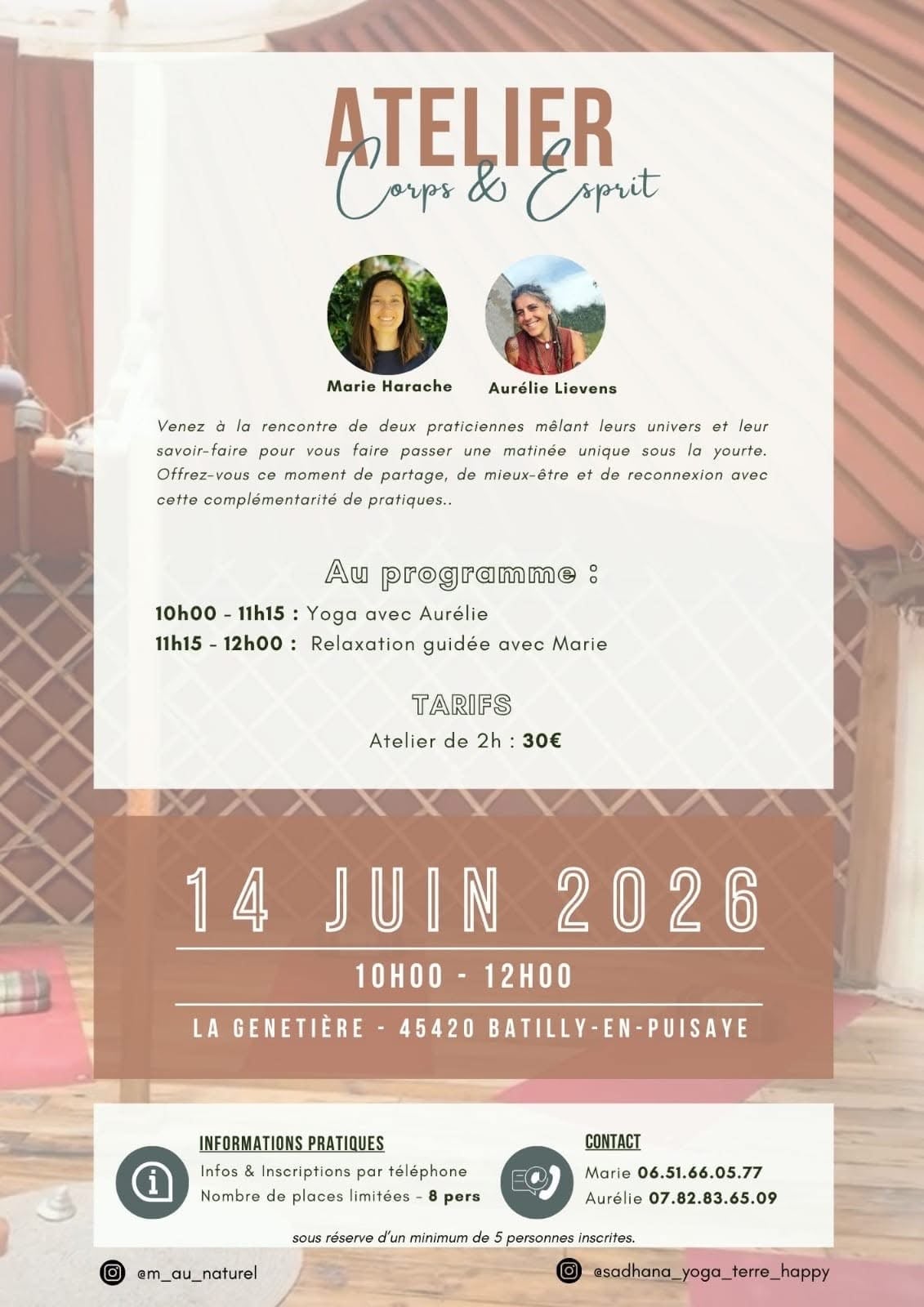 Atelier corps et esprit sous la Yourte