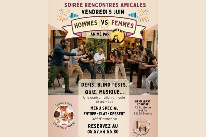 Soirée rencontres amicale au restaurant l'Osmose