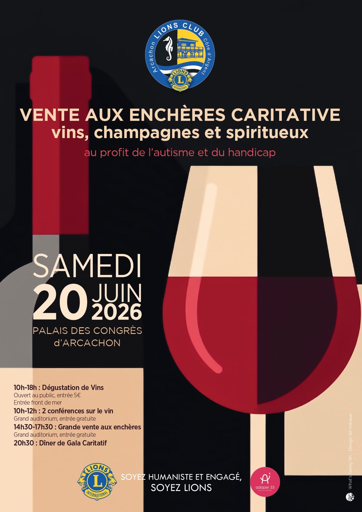 Vente aux enchères caritatives : vins, champagne et spiritueux
