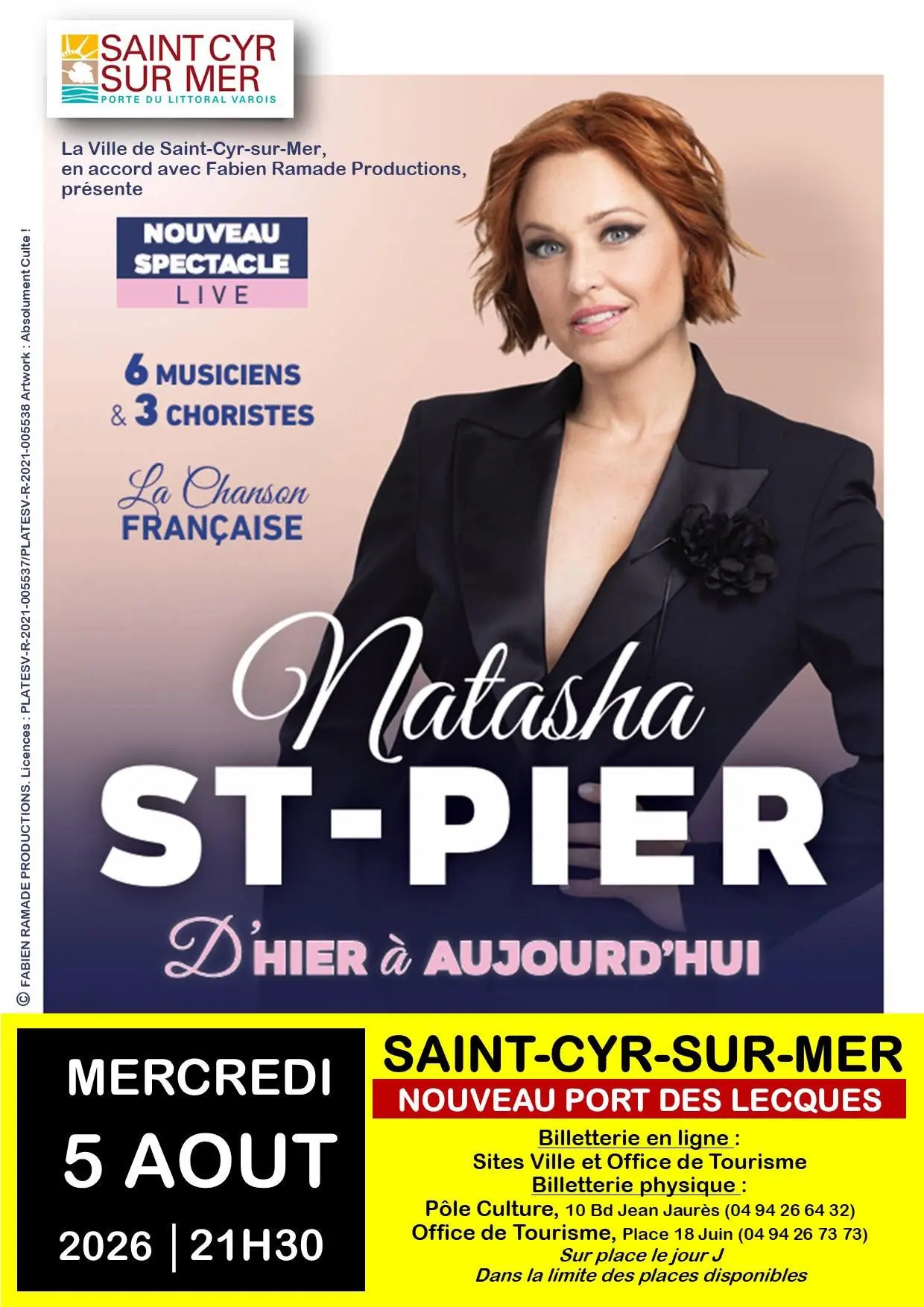 Concert Natasha St-Pier d'hier à aujourd'hui