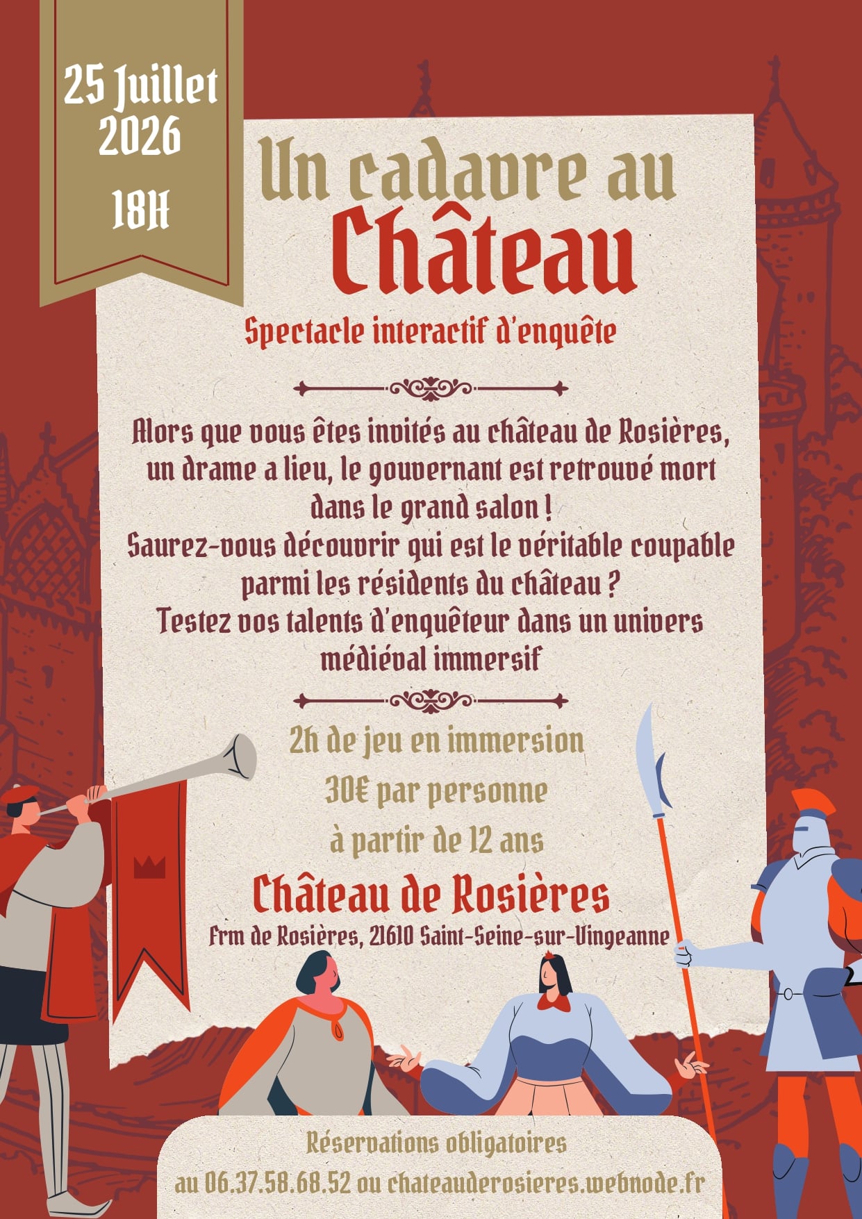 Un cadavre au Château - Spectacle interactif d'enquête