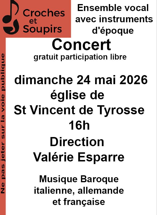 Concert de l'ensemble vocal « Croches et Soupirs »