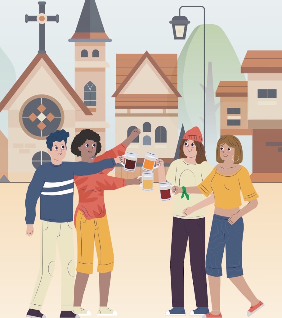 Verre de l’amitié au Point d'Information Touristique, médiathèque l'Apostrophe