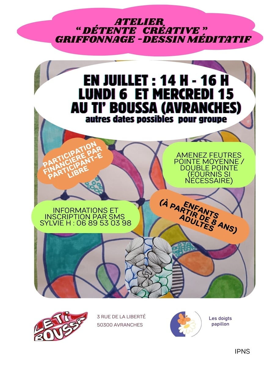 Atelier détente créative "griffonnage - dessin méditatif"