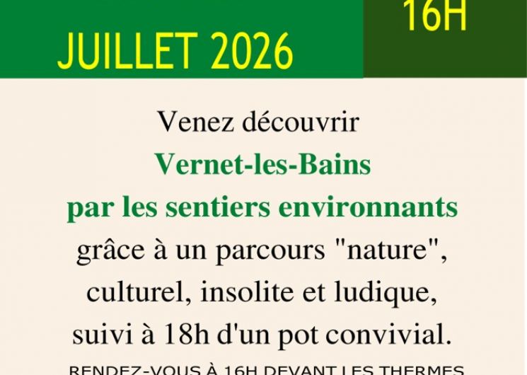 RALLYE DÉCOUVERTE : VERNET-LES-BAINS PAR LES SENTIERS ENVIRONNANTS