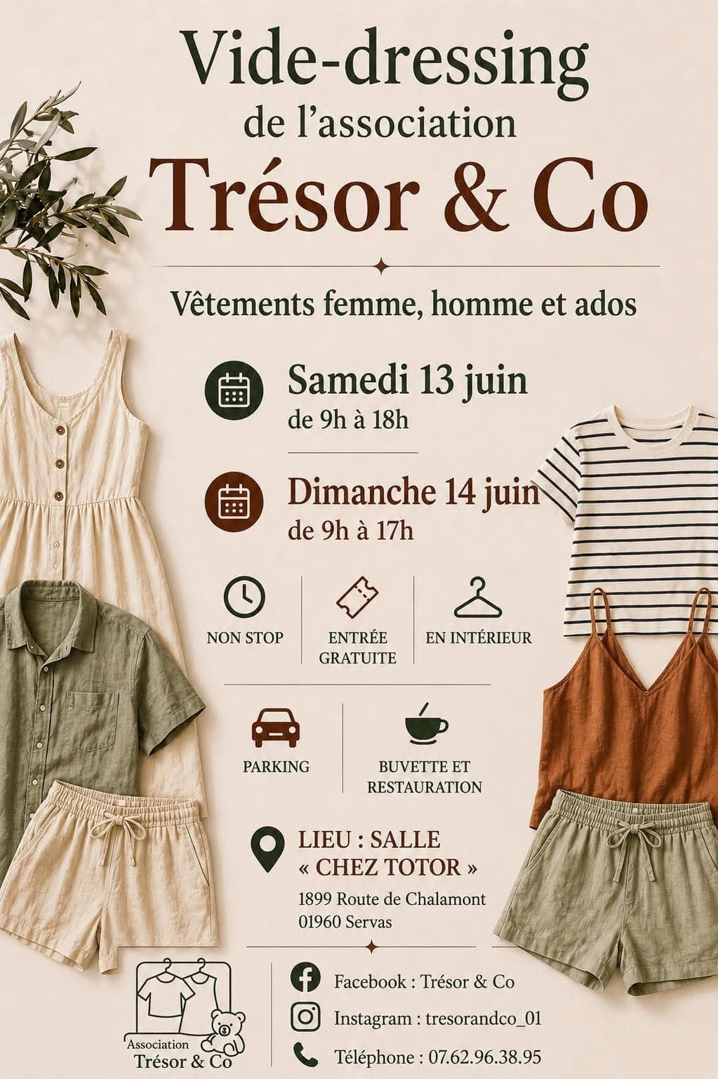 Vide-dressing de l’association Trésor & Co