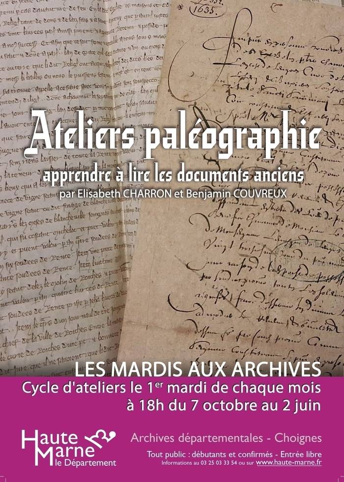 Atelier de paléographie moderne