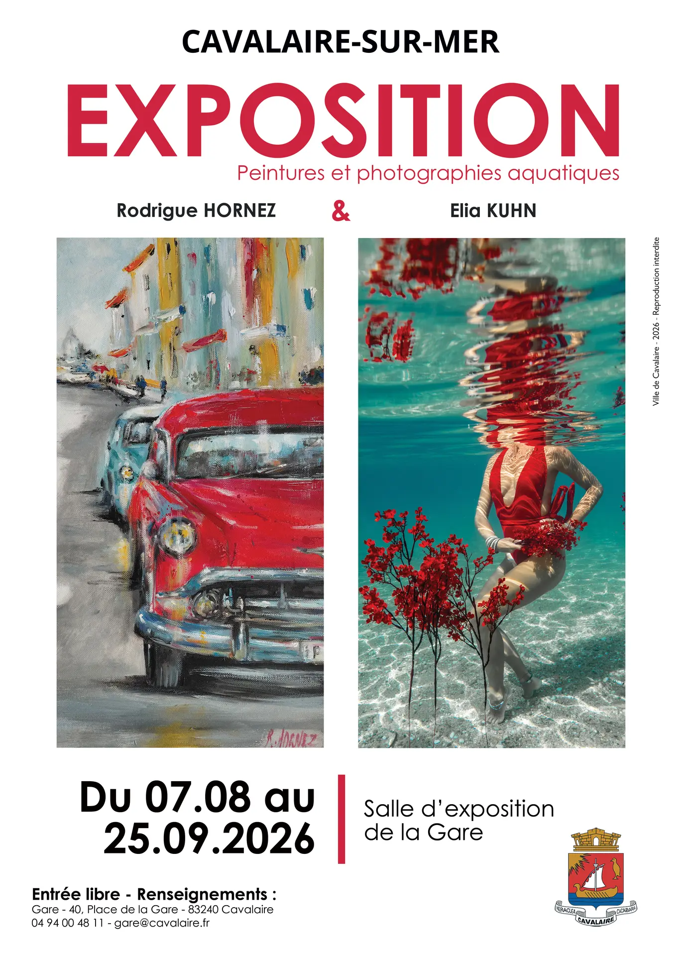 Exposition : Peintures et Photographies aquatiques par Rodrigue Hornez et Elia Kuhn