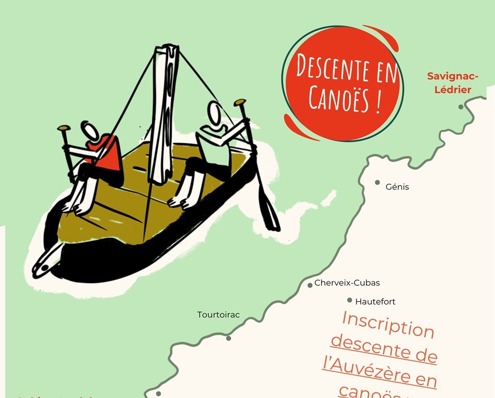 Une semaine au fil de l'Auvézère - descente en canoës