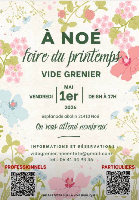 FOIRE DU PRINTEMPS : VIDE GRENIER
