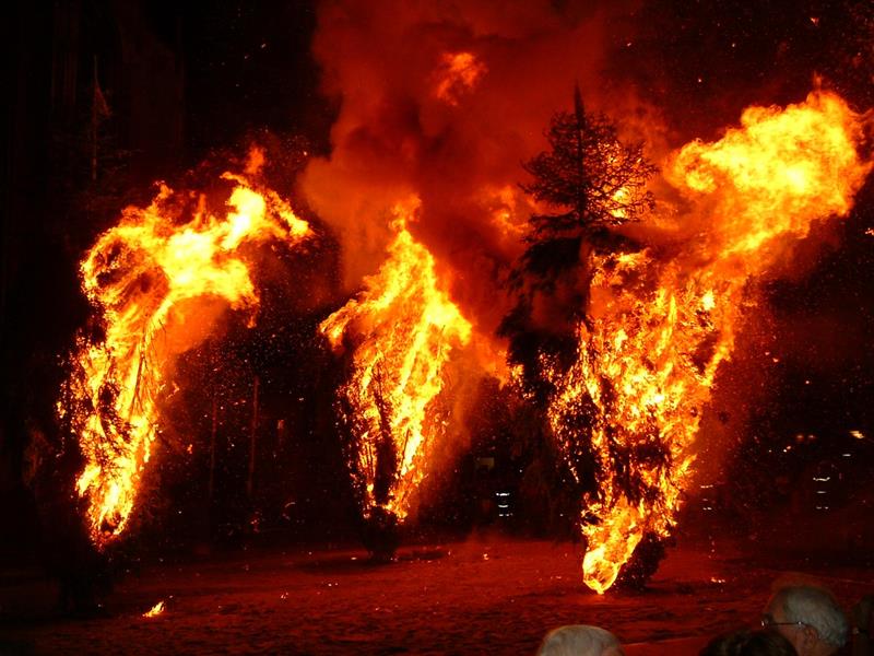 Crémation des trois sapins