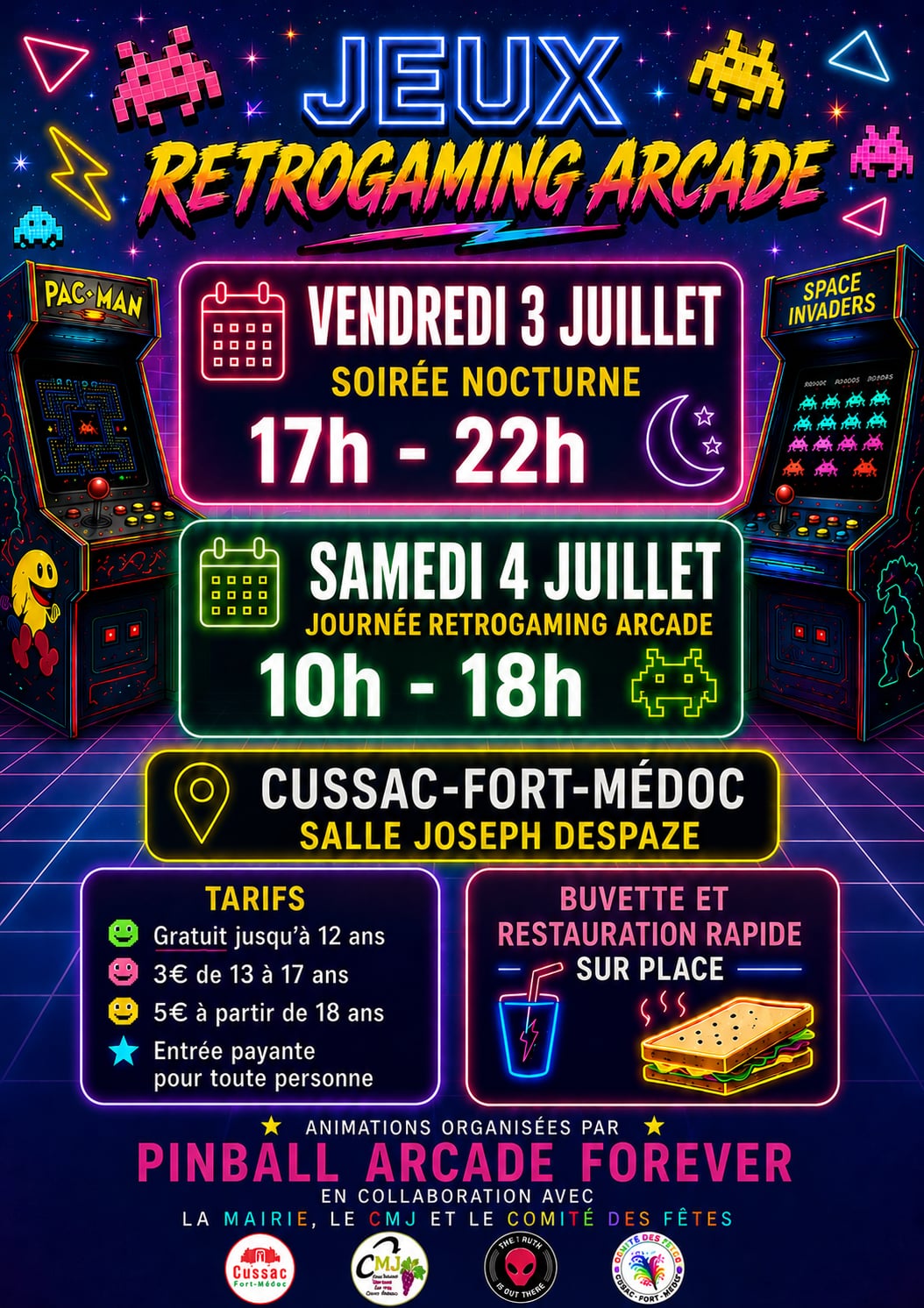 Jeux rétrogaming arcade