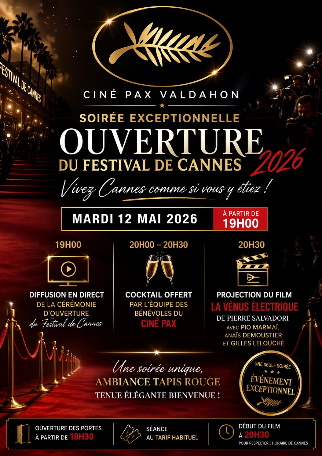 Retransmission de la Cérémonie d'Ouverture du Festival de Cannes