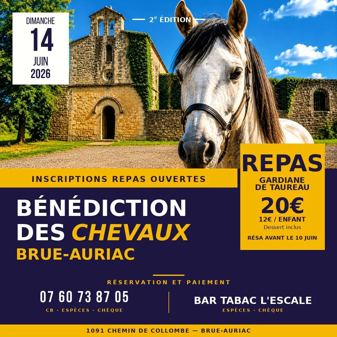 Repas et processions : Bénédiction des chevaux