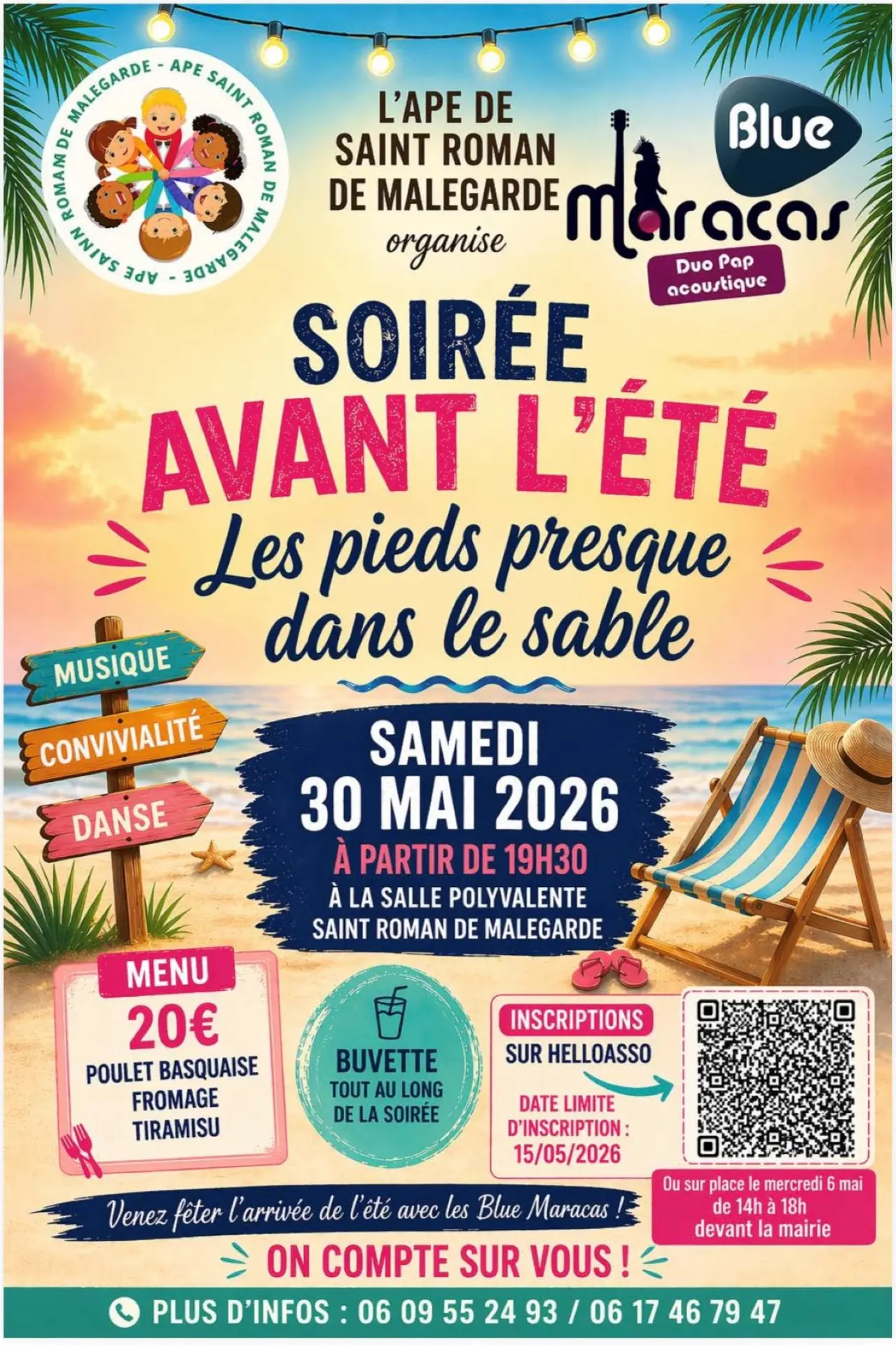 Soirée avant l'été 'Les Pieds presque dans le sable'