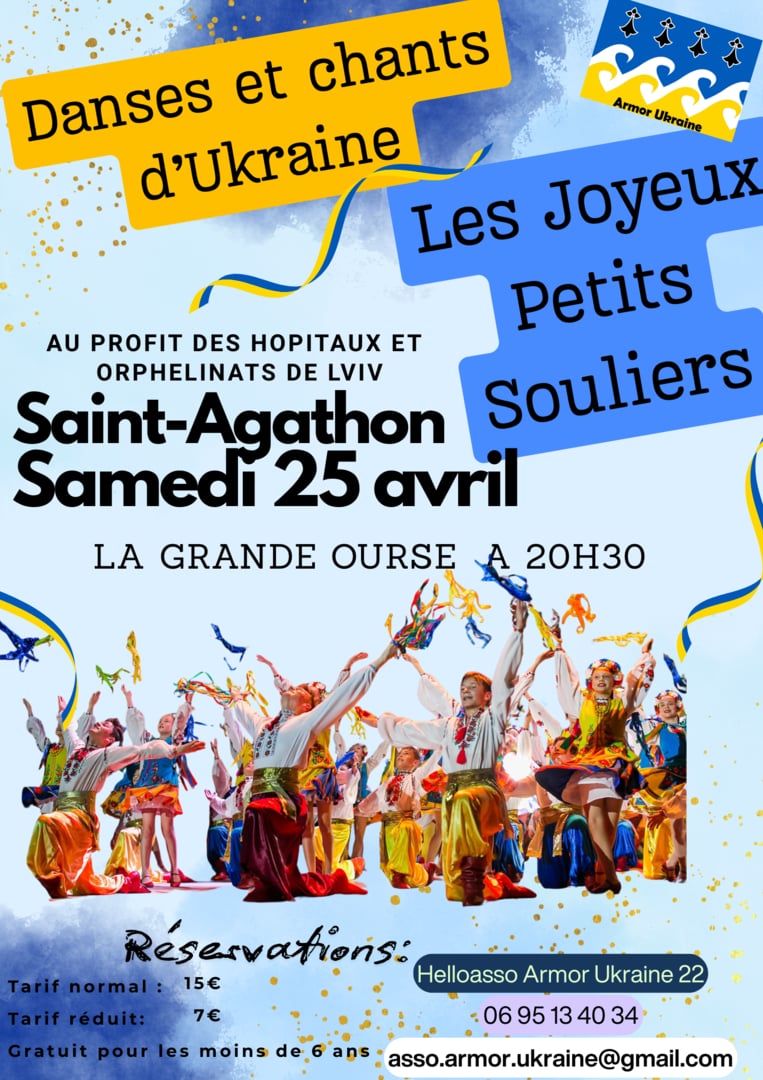 Spectacle des Joyeux Petits Souliers, danses et chants d’Ukraine