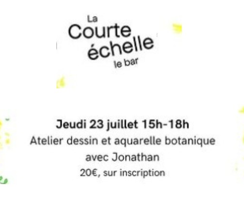 Atelier dessin et aquarelle botanique