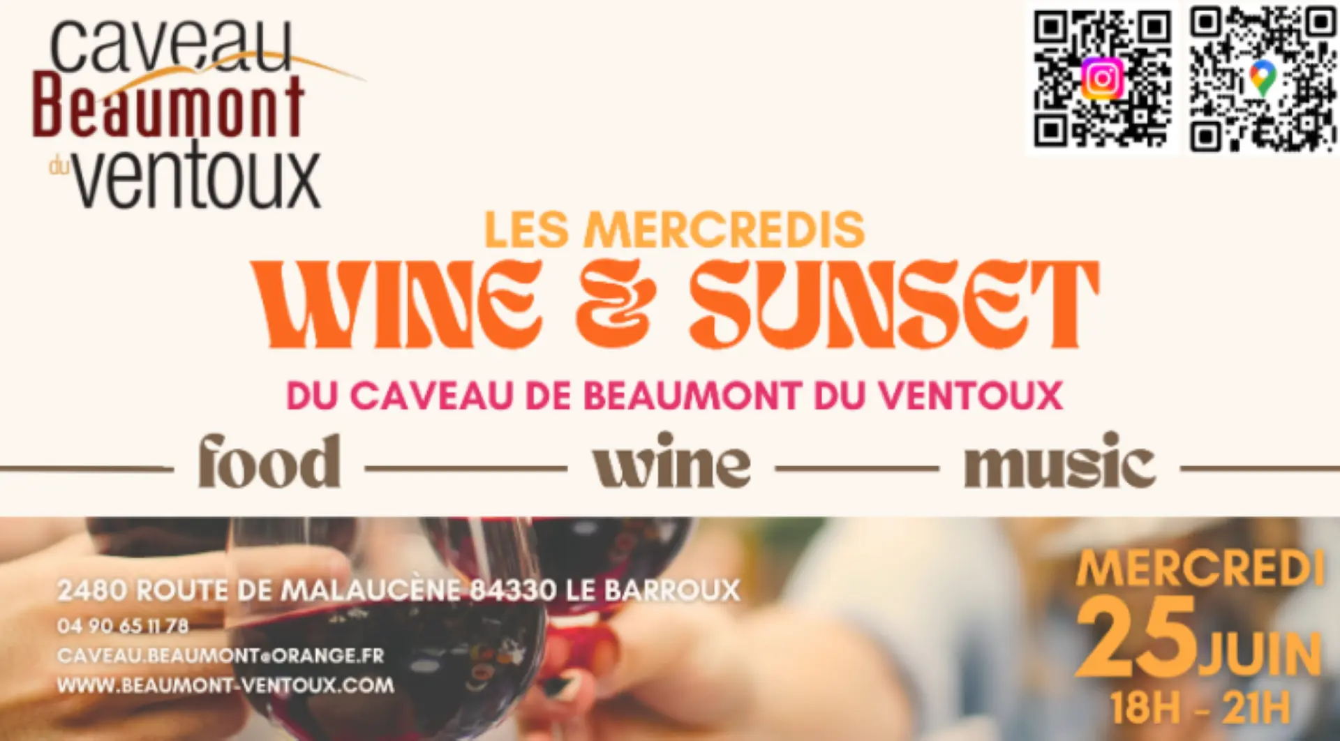 Les mercredis Wine and Sunset