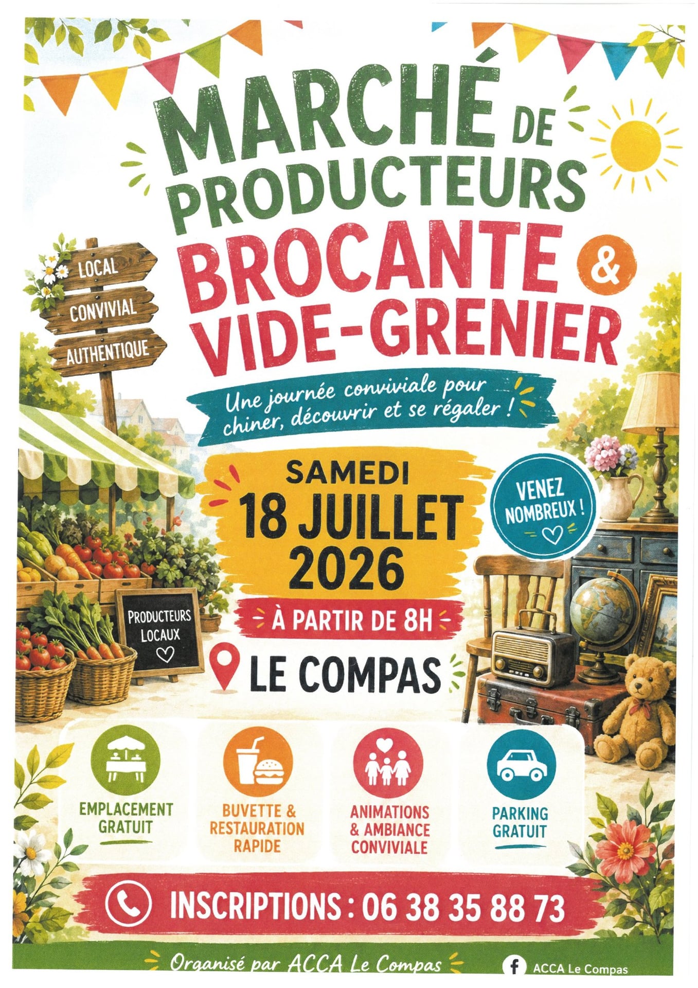 Marché de producteurs, brocante et vide-greniers