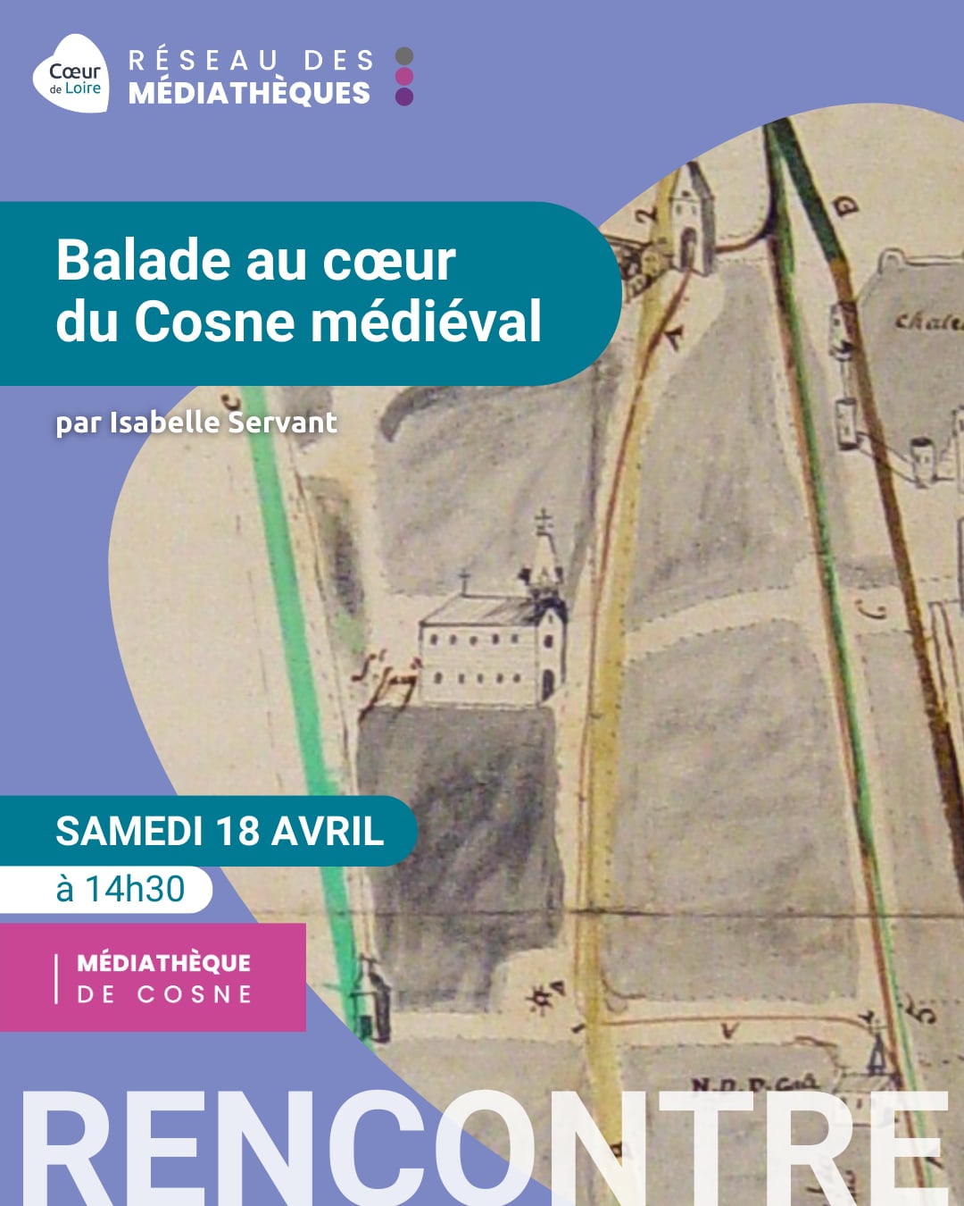 Balade "Cosne médiéval" avec Isabelle Servant