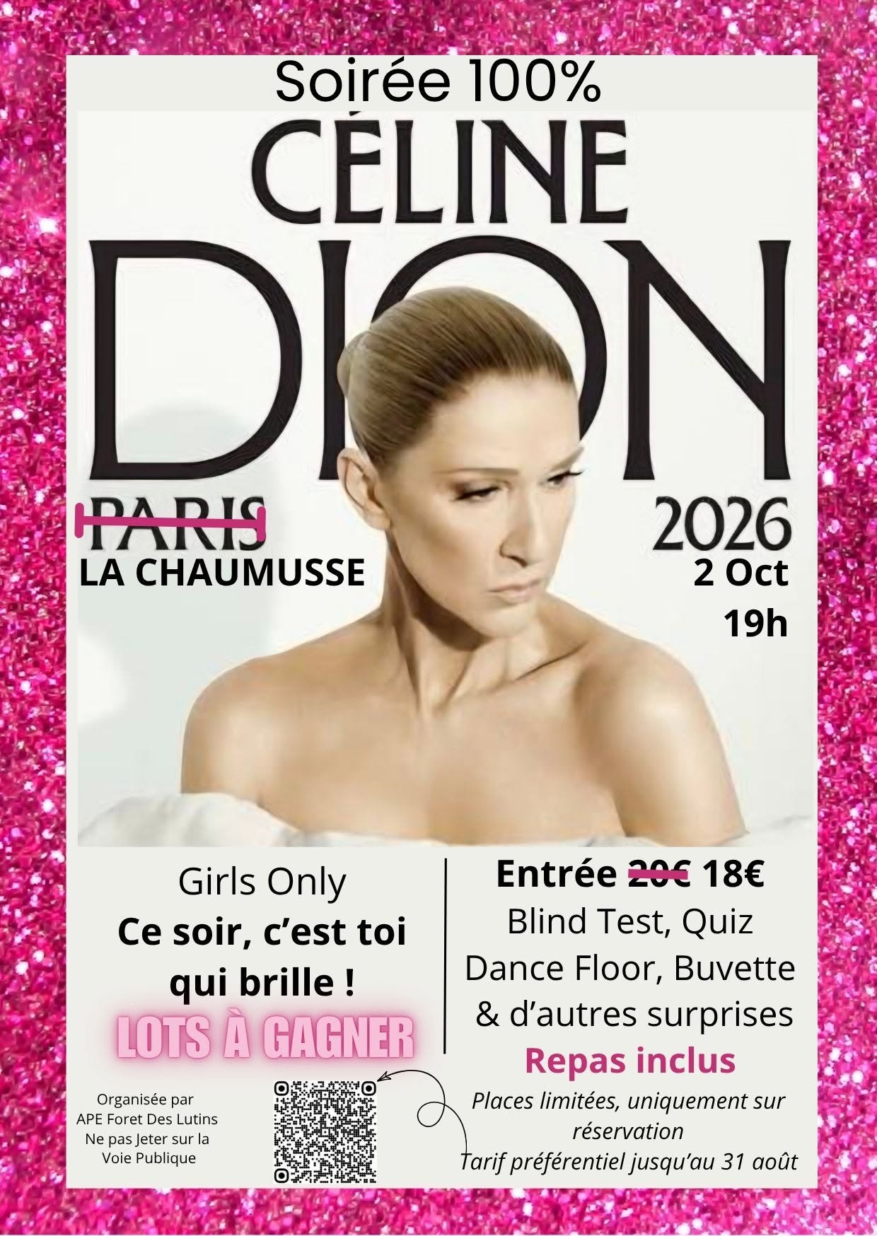 Soirée 100% Céline Dion - girls only