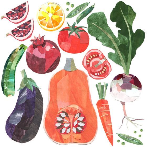 Atelier du samedi - Tableau de légumes découpés