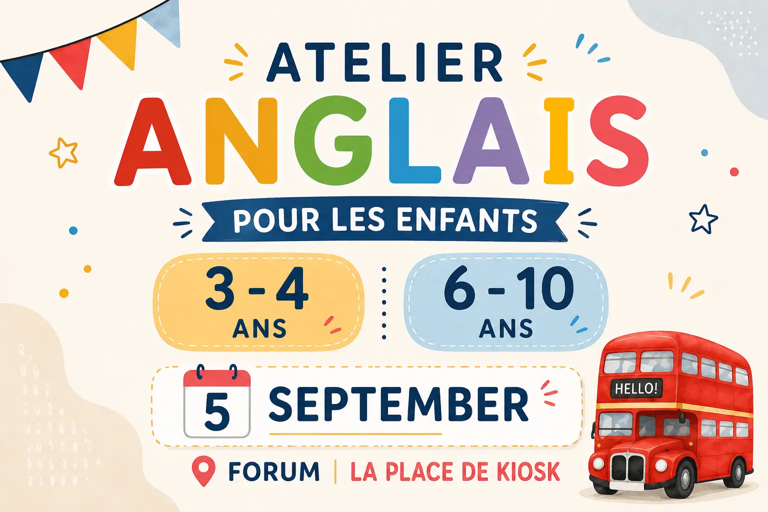 Atelier anglais pour les enfants
