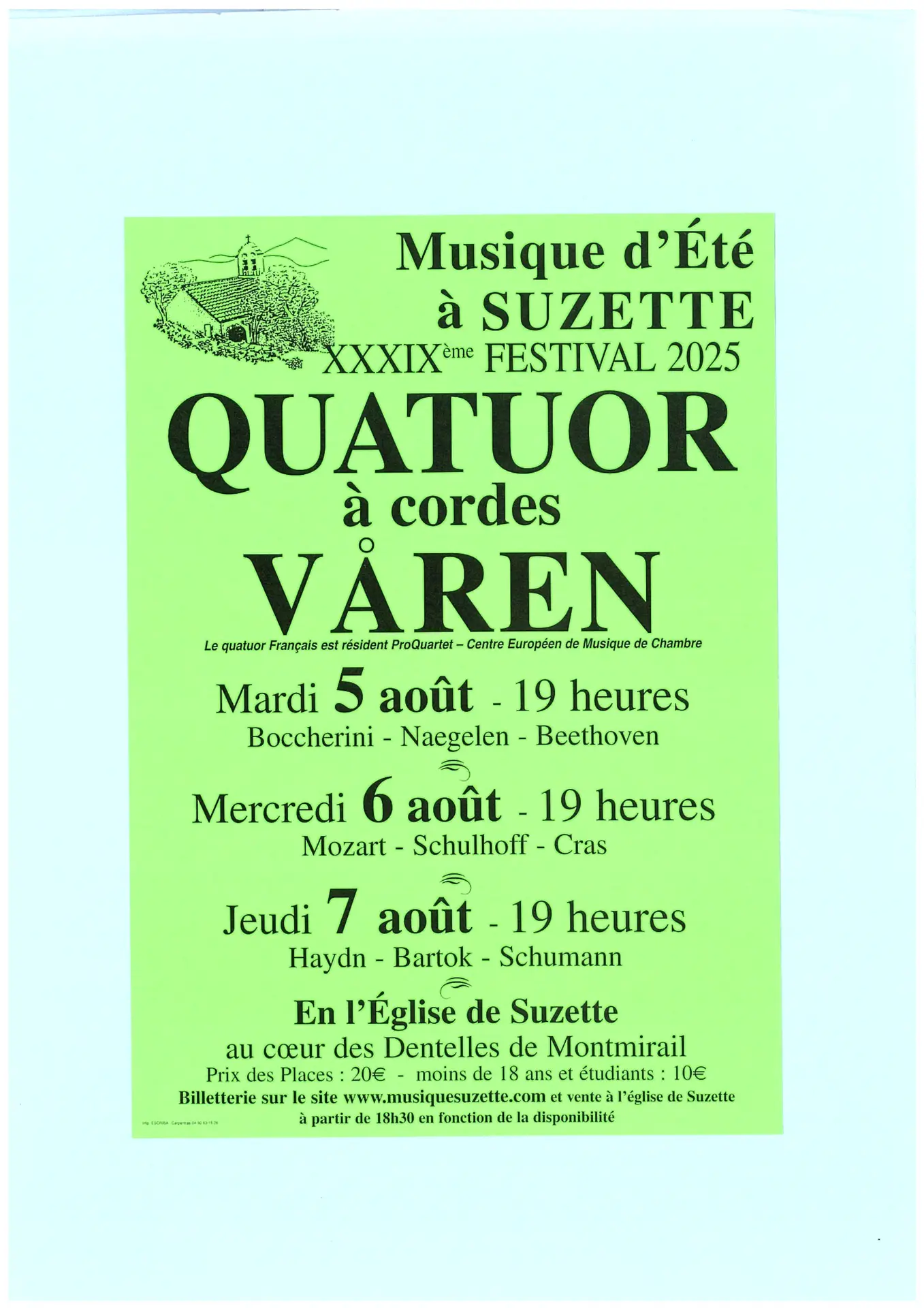 Festival de musique d'été : Quatuor Danel
