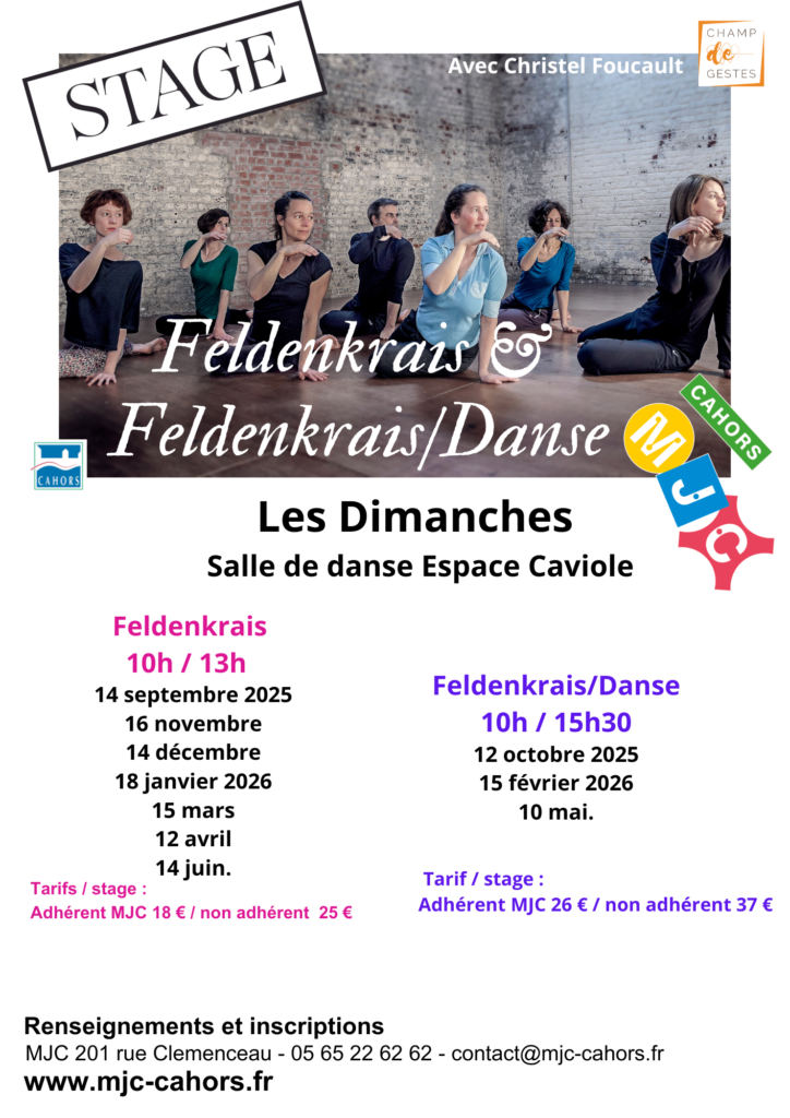 Feldenkrais et Feldenkrais/Danse - MJC Cahors