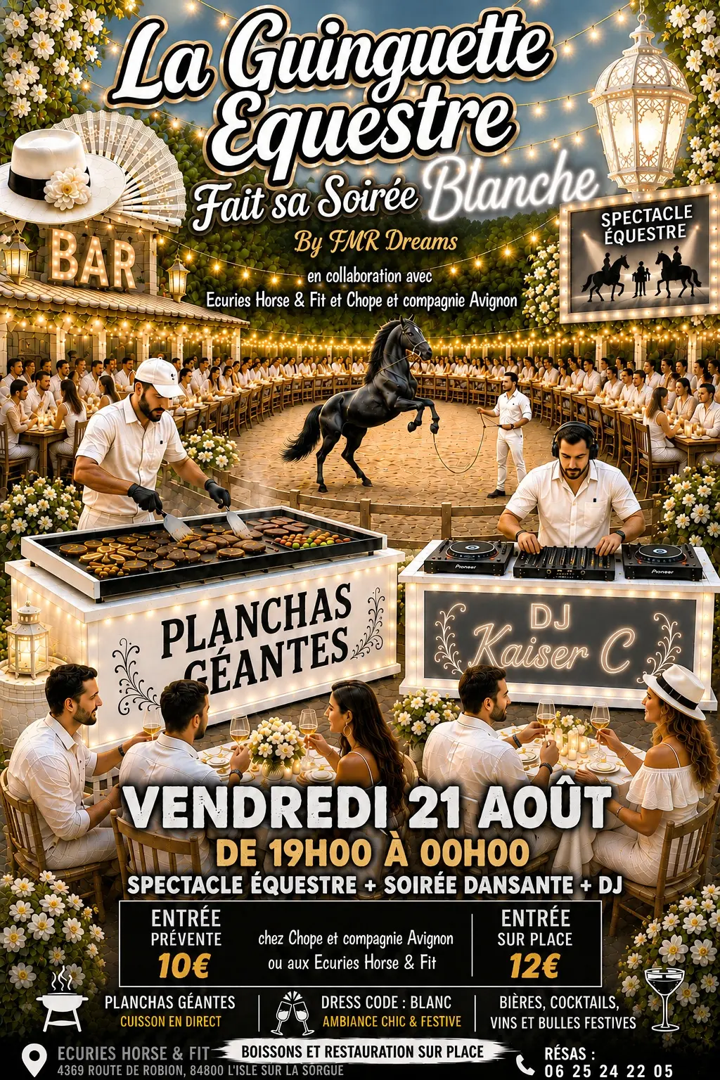 La Guinguette équestre fait sa soirée blanche