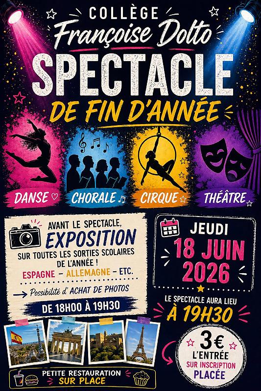 Spectacle de fin d'année du collège Françoise Dolto