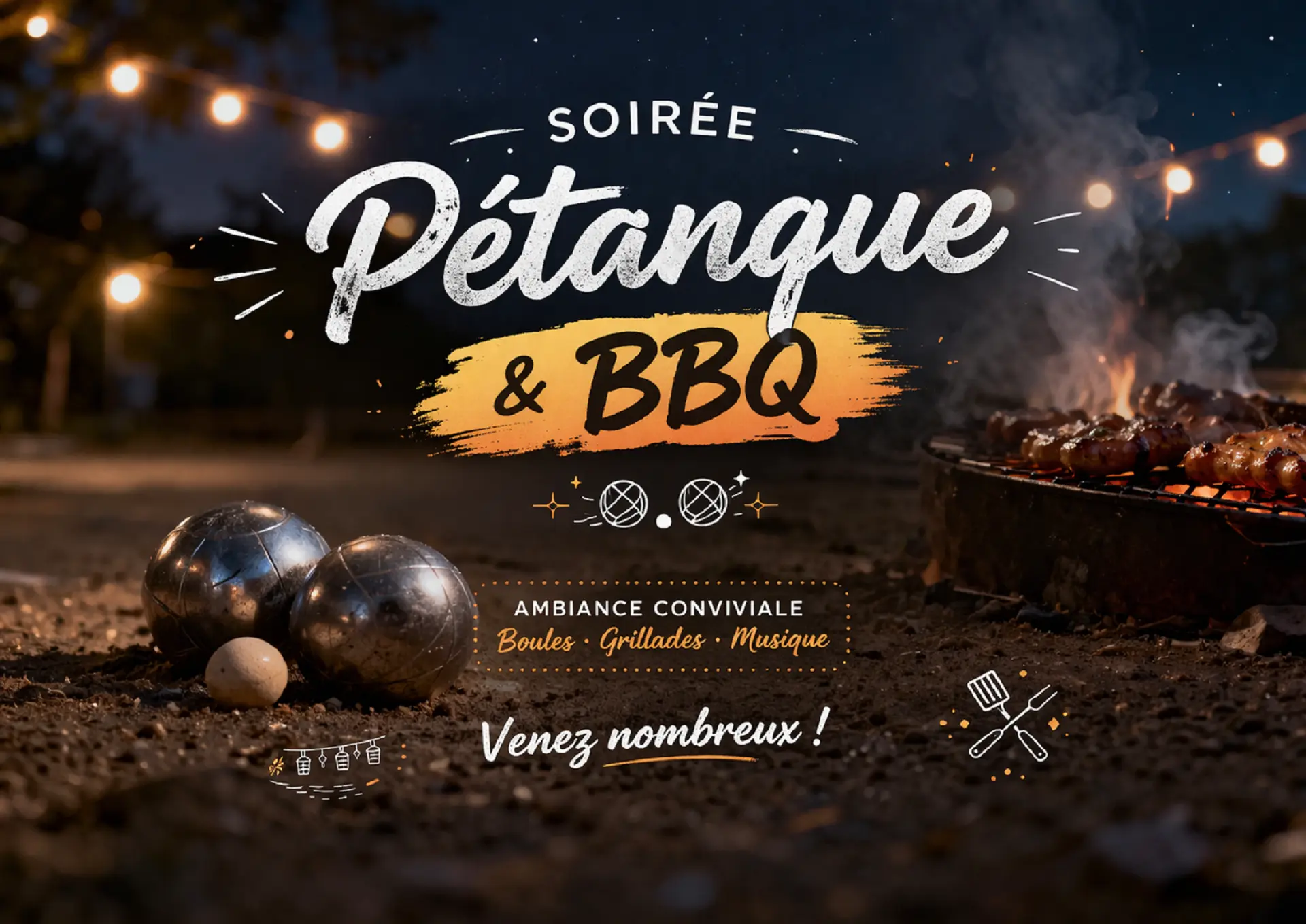 Pétanque nocturne & Barbecue