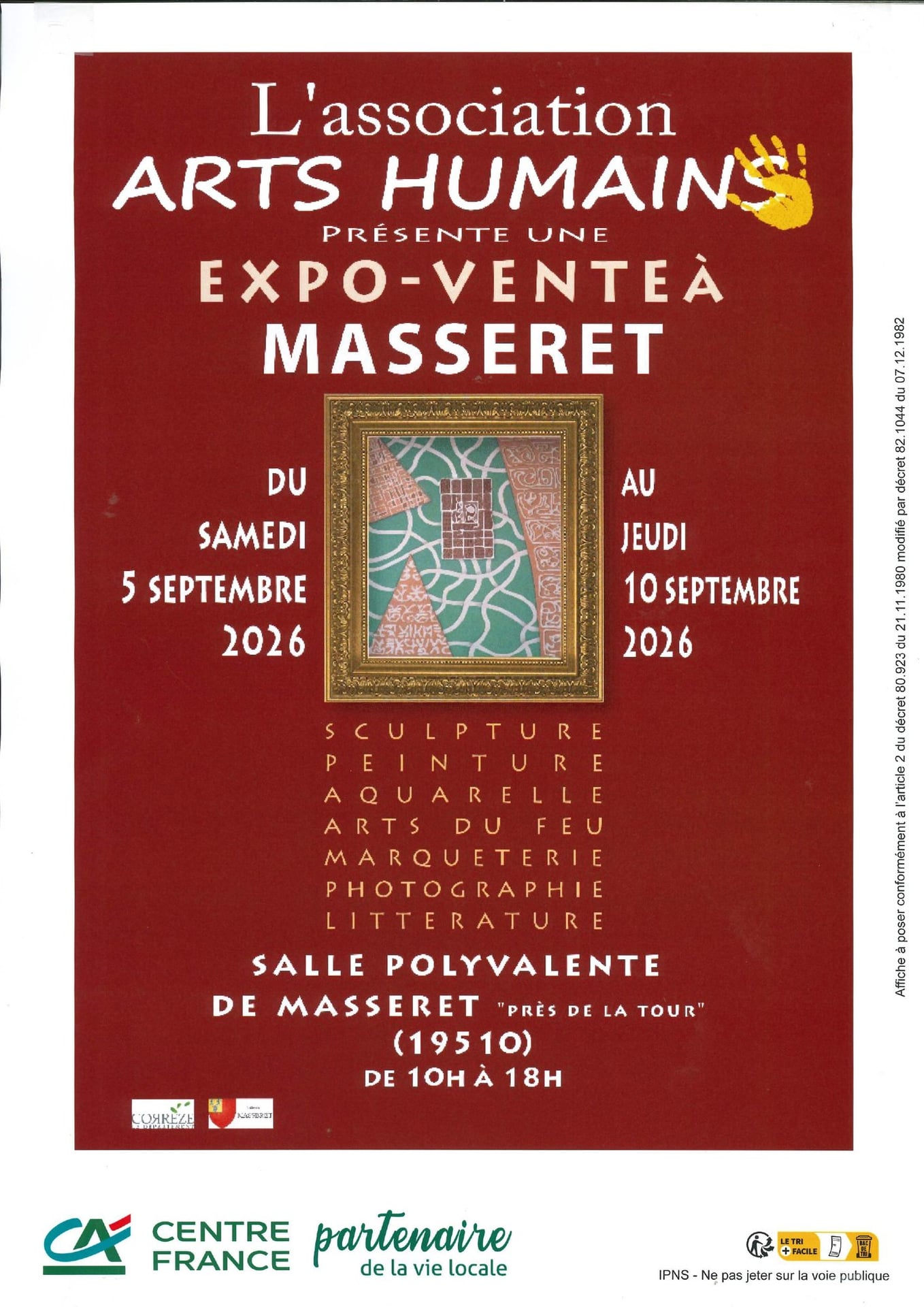 Exposition générale : Arts Humains