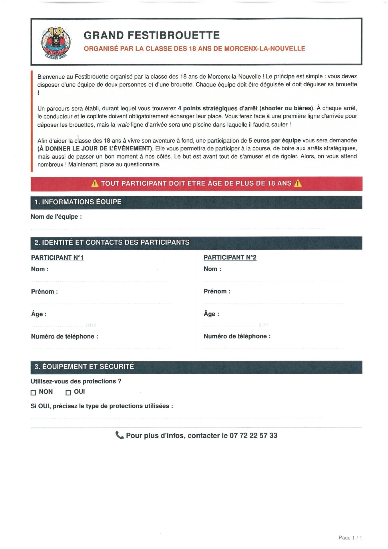 FestiBrouettes 2026 - Inscriptions
