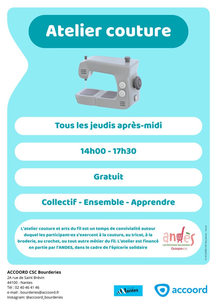 Atelier couture et arts du fil