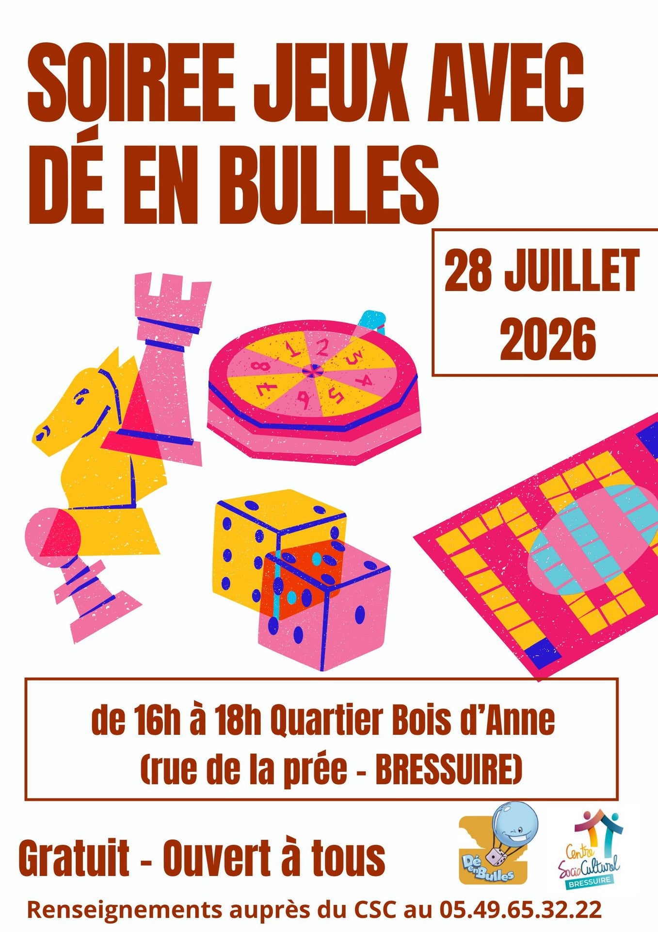 Soirée jeux avec Dé en Bulles