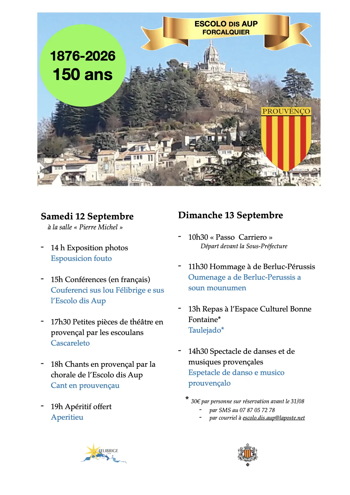 150 ans de l'Escolo dis Aup