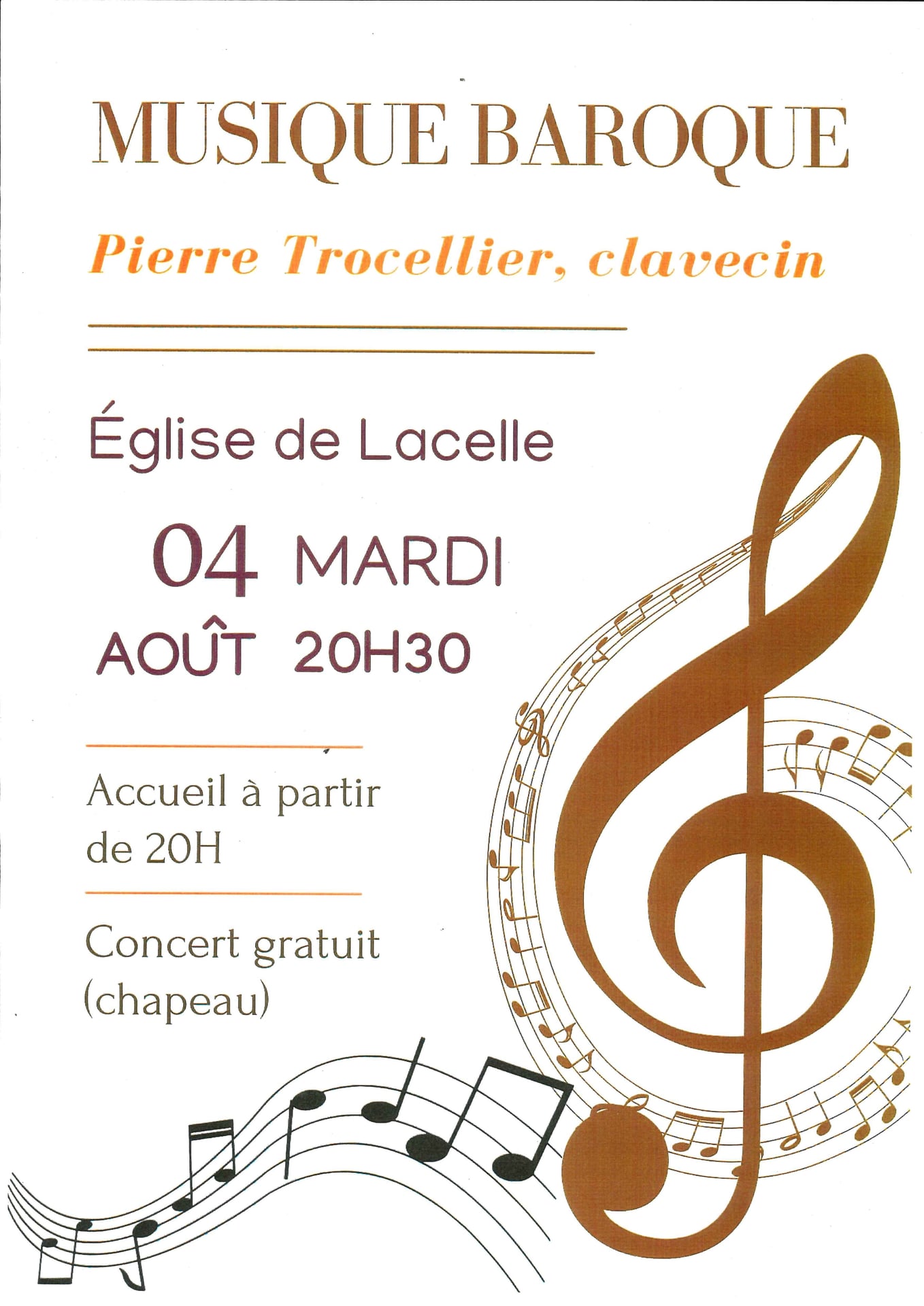 Concert Musique Baroque :  Pierre Trocellier, clavecin
