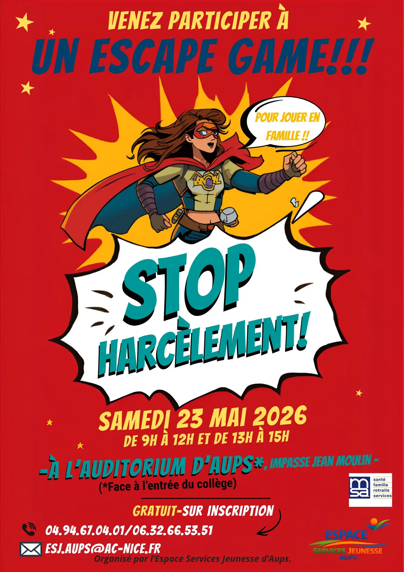ESCAPE GAME  "STOP HARCELEMENT"