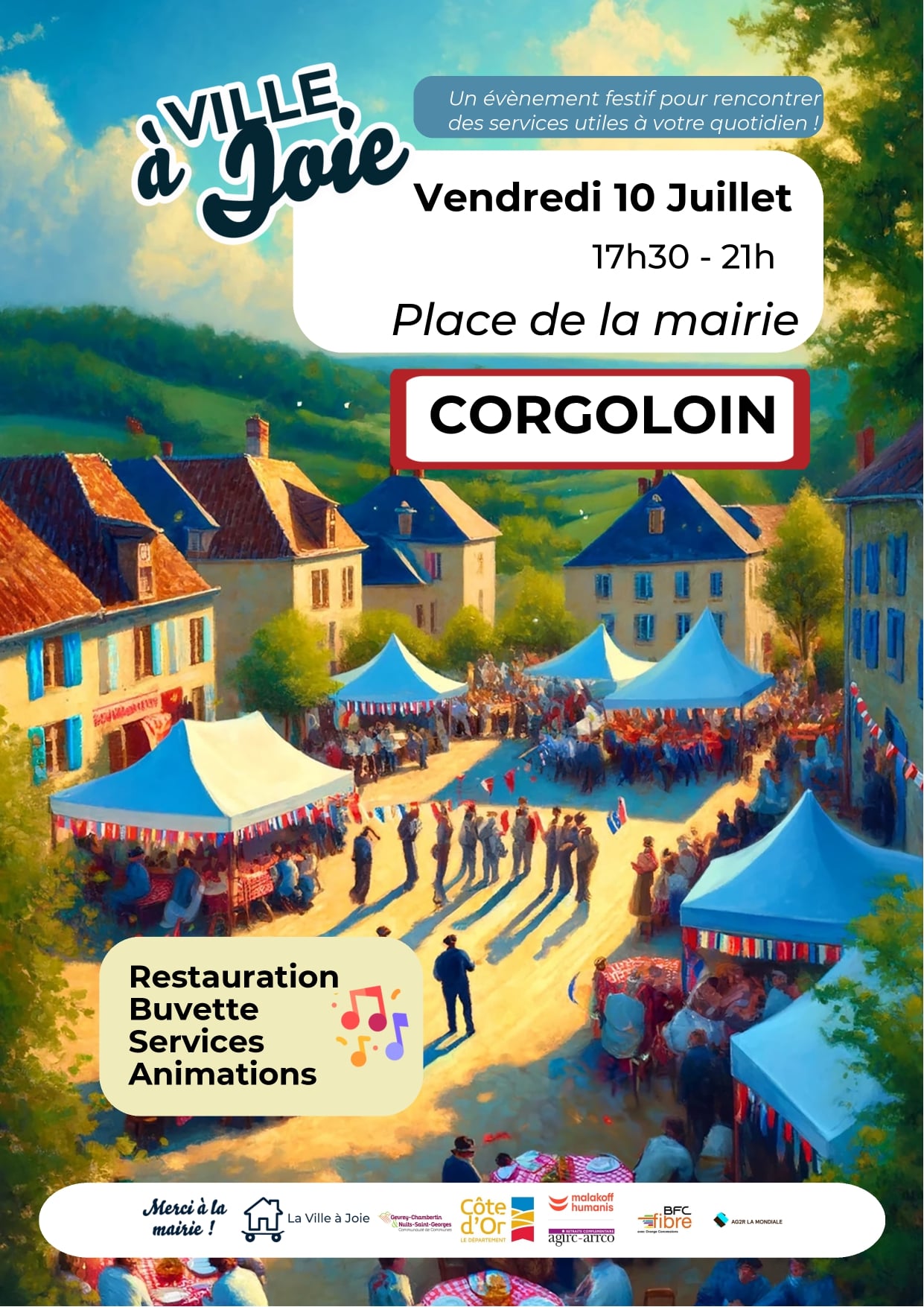 Ville à Joie à Corgoloin !