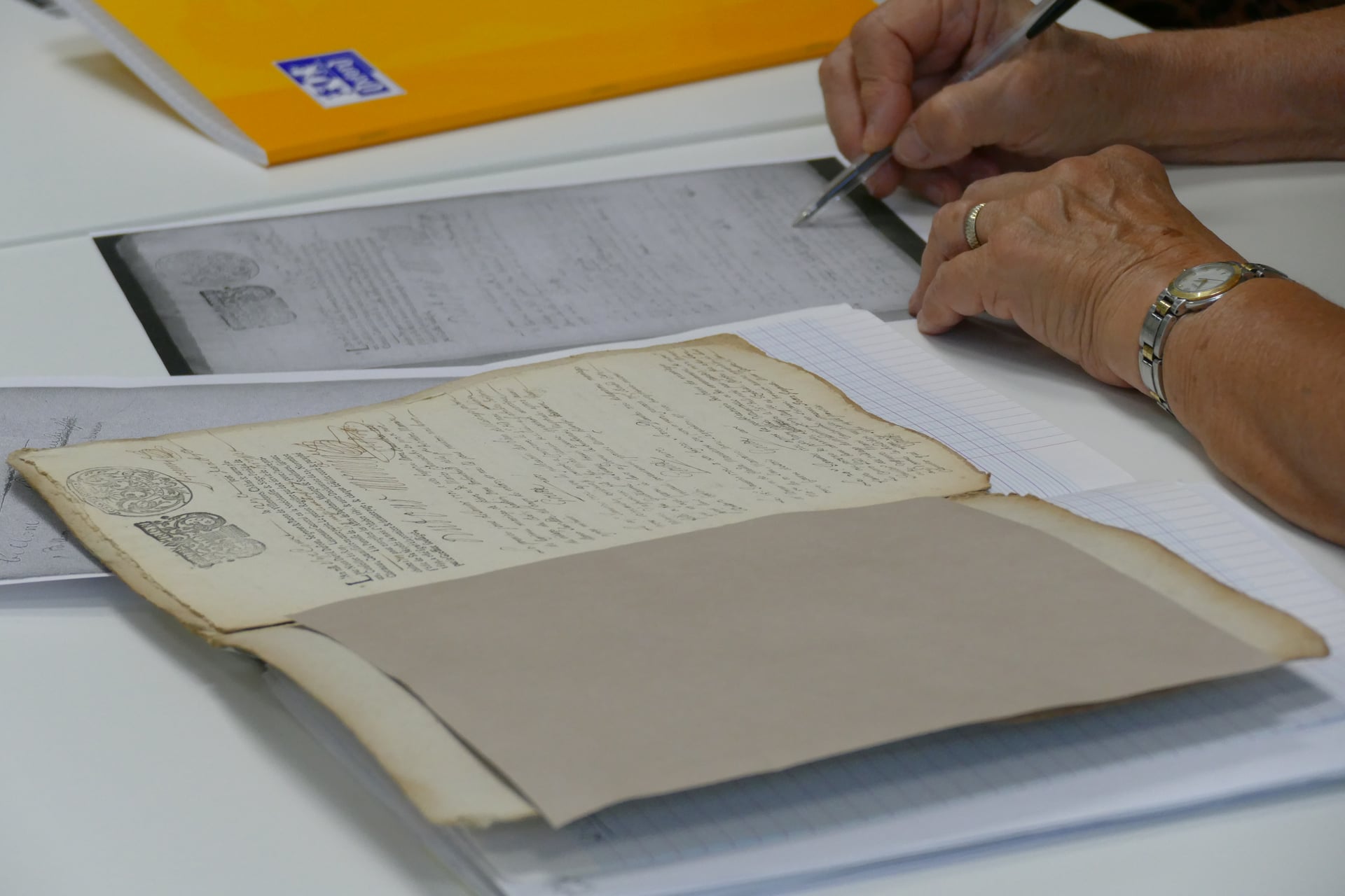 Séance d'initiation à la paléographie