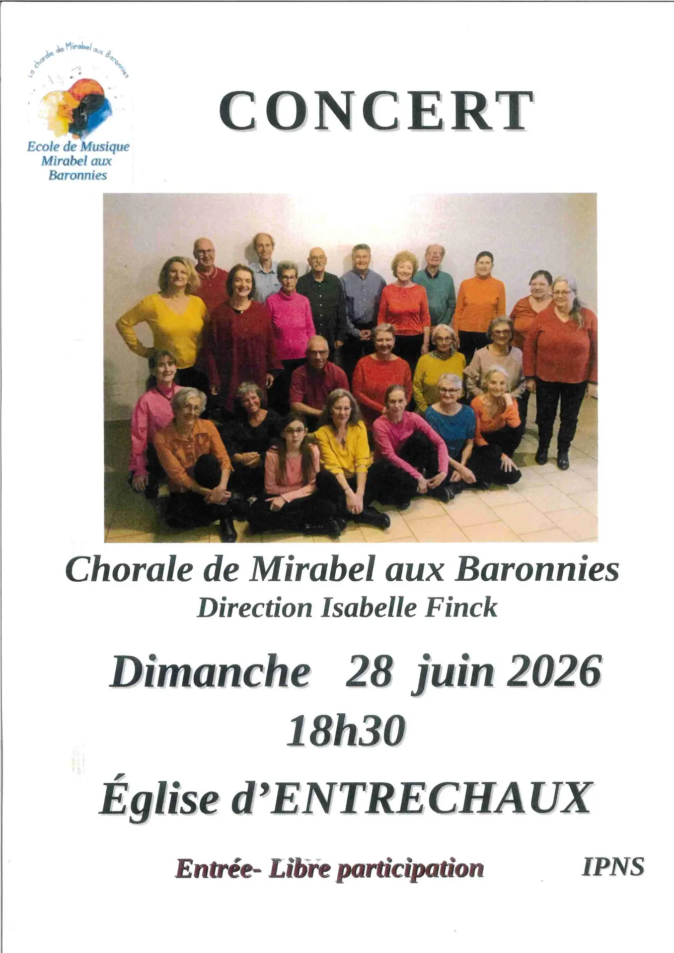 Concert de la chorale de mirabel aux Baronnies