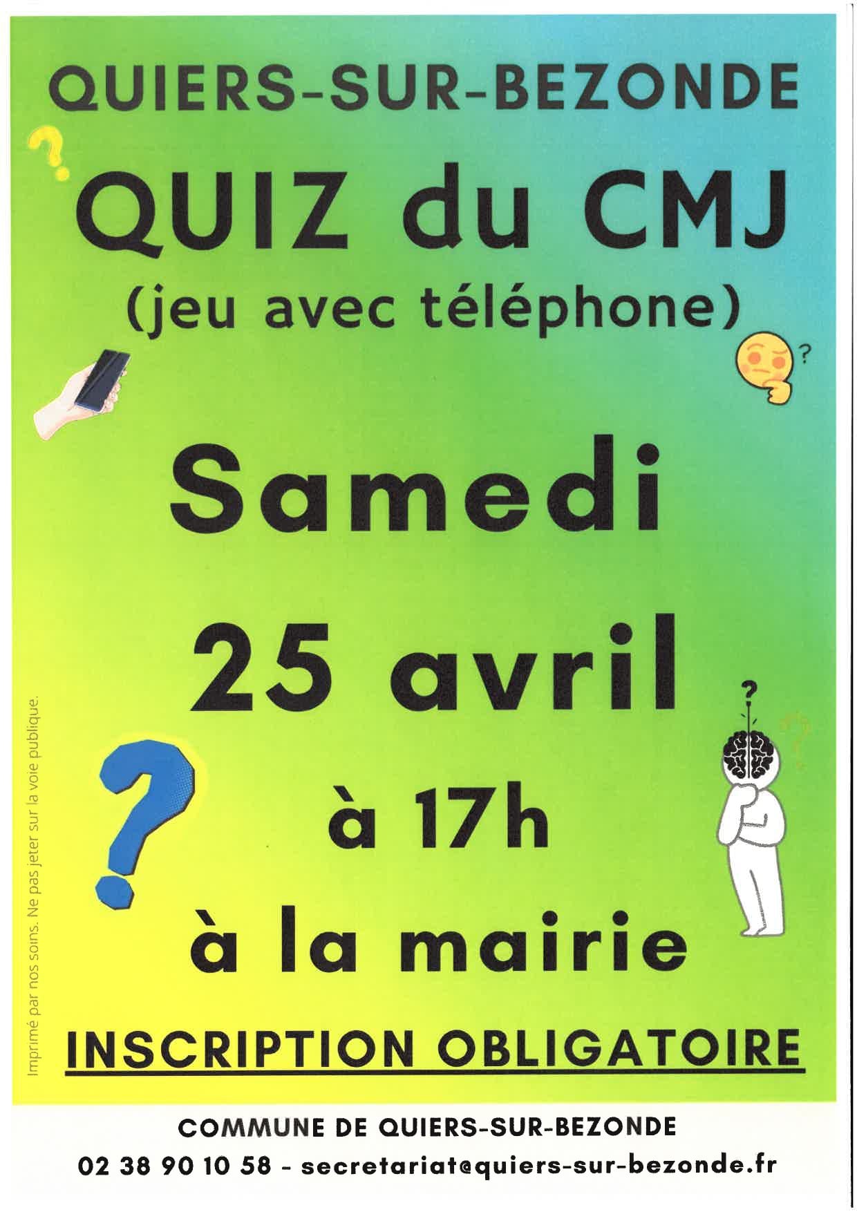 Quiz du CMJ (jeu avec téléphone)