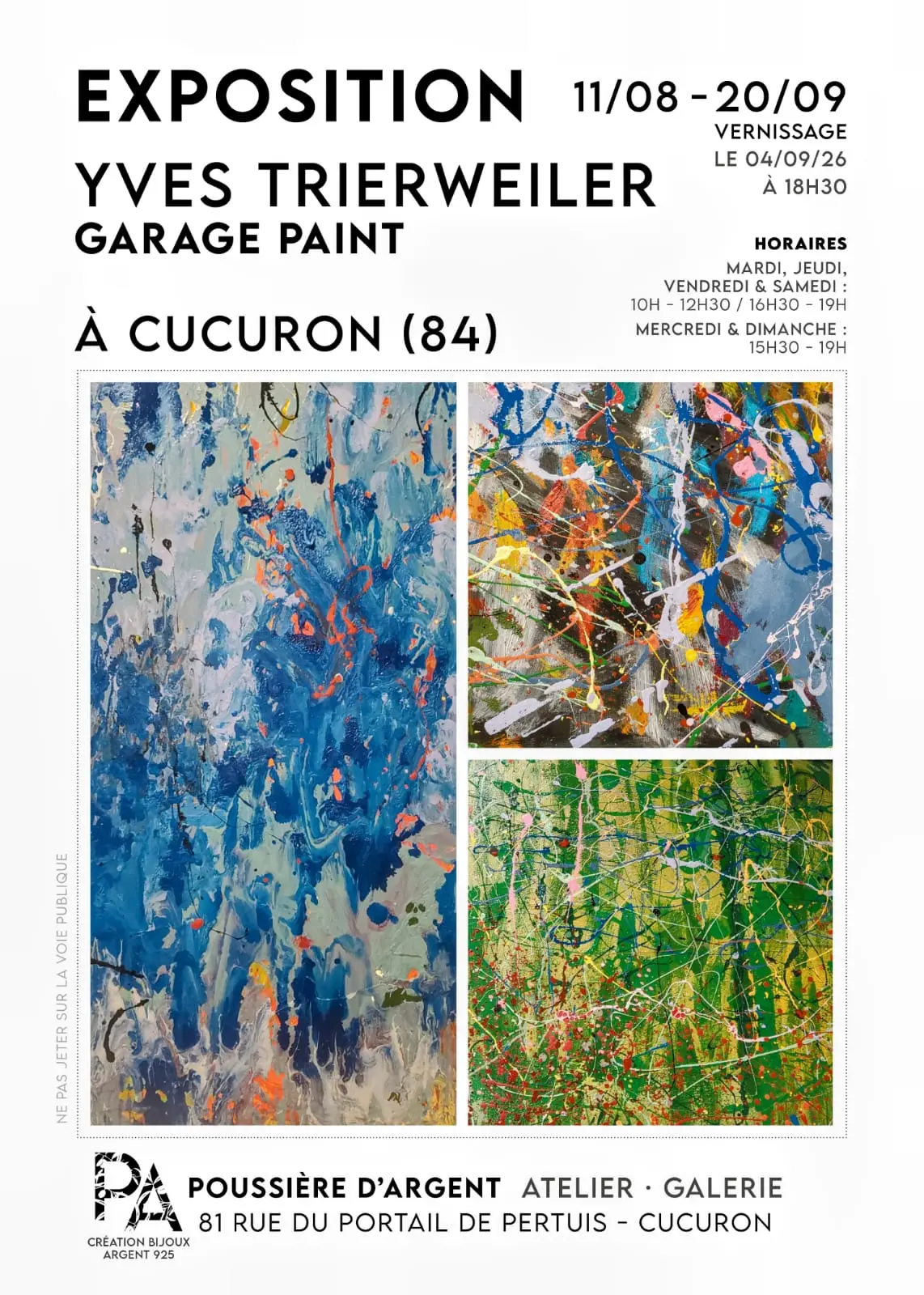 Exposition Yves Trierweiler à Cucuron