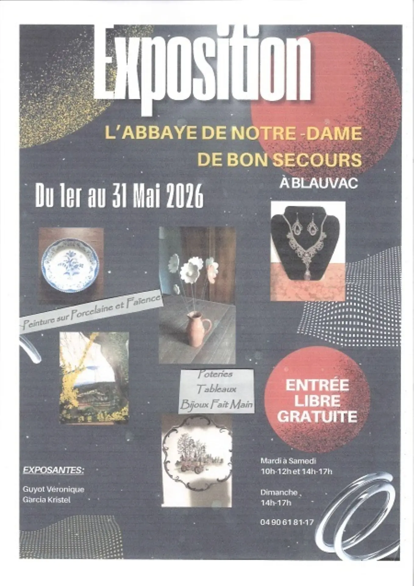 Exposition d'objets artisanaux à l'Abbaye de Blauvac