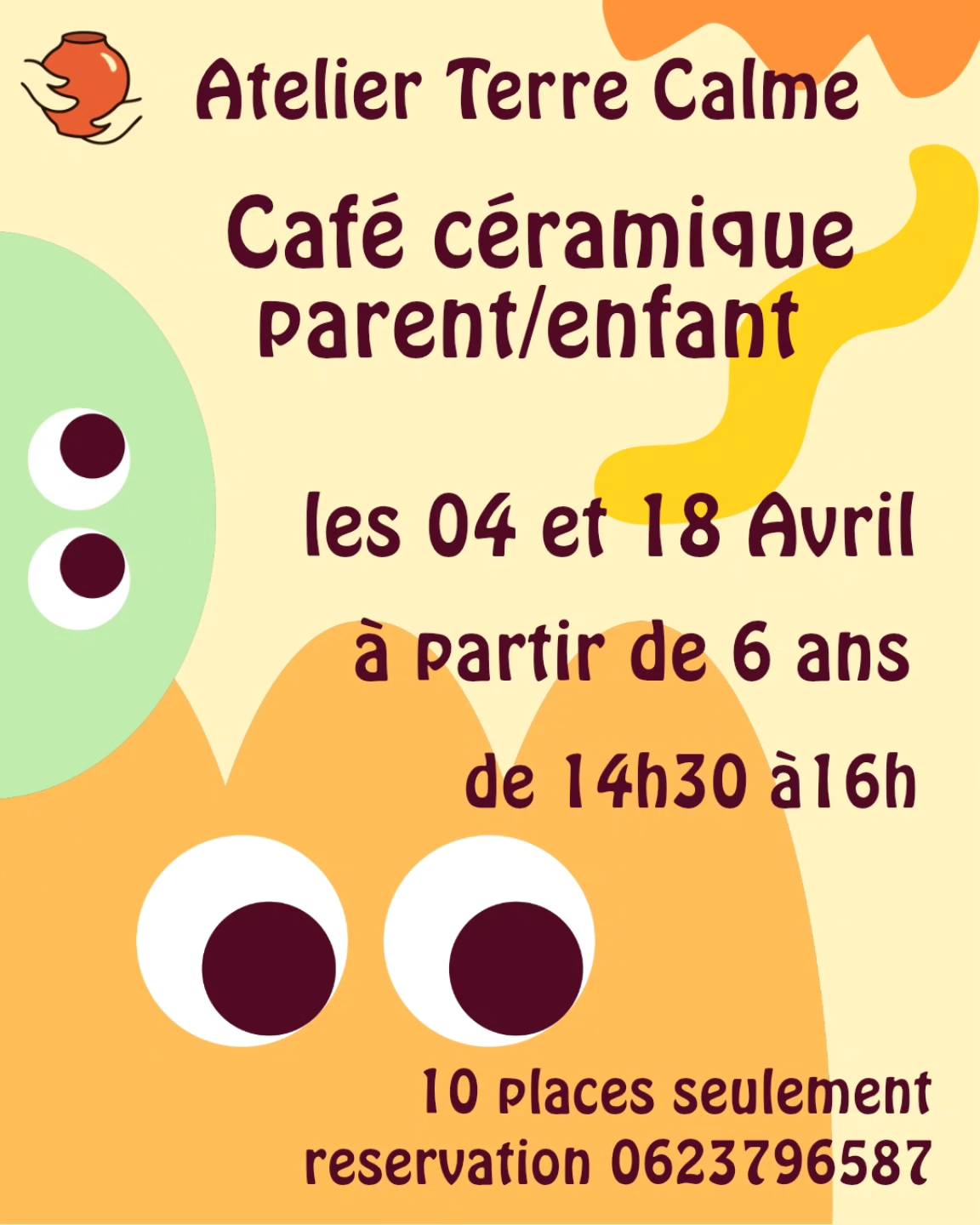 Café céramique parent/enfant à l'Atelier Terre Calme