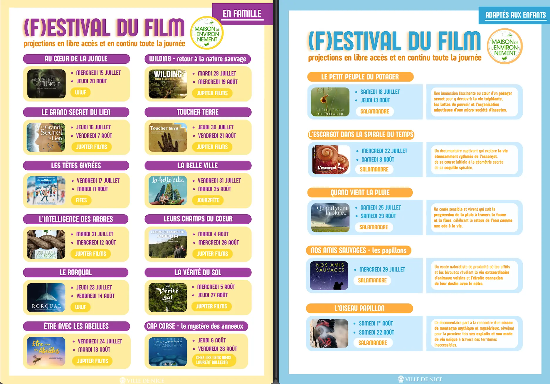 Les films de l'été à la Maison de l'Environnement