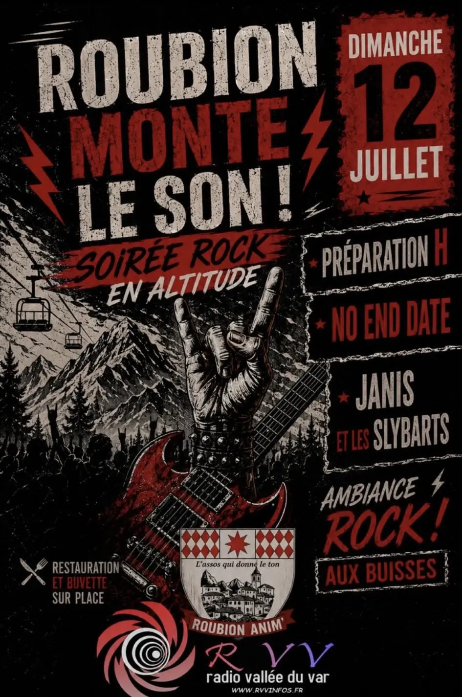 Roubion monte le son – Soirée Rock ! Dimanche 12 juillet