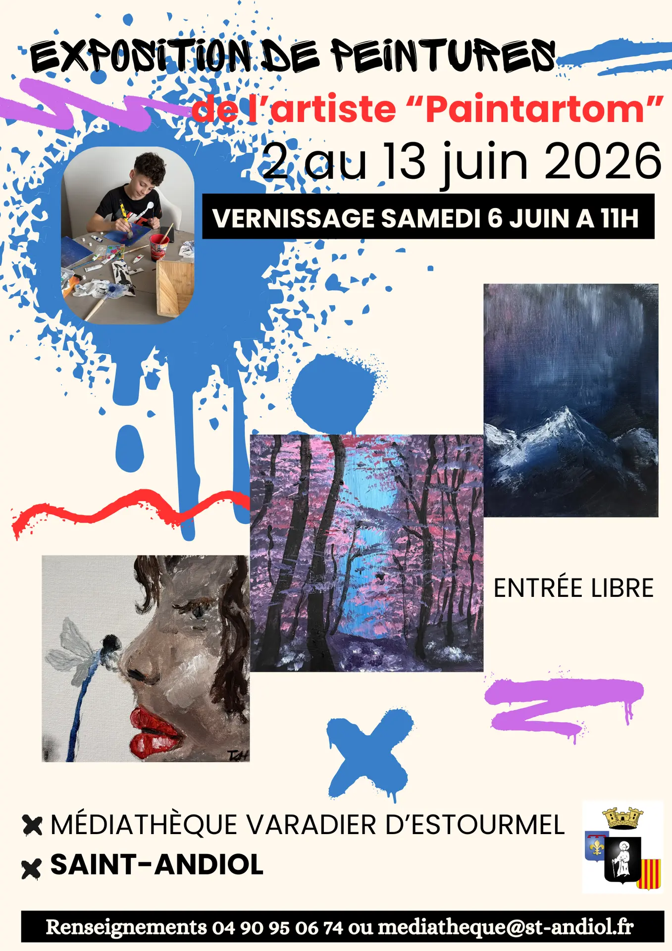 Exposition de peintures de l'artiste "Paintartom"